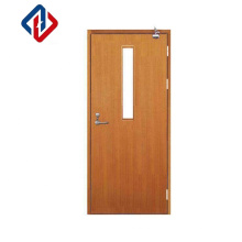 Entrada de la puerta de panel de madera de marco de acero puertas de oficina de madera de madera doble de madera